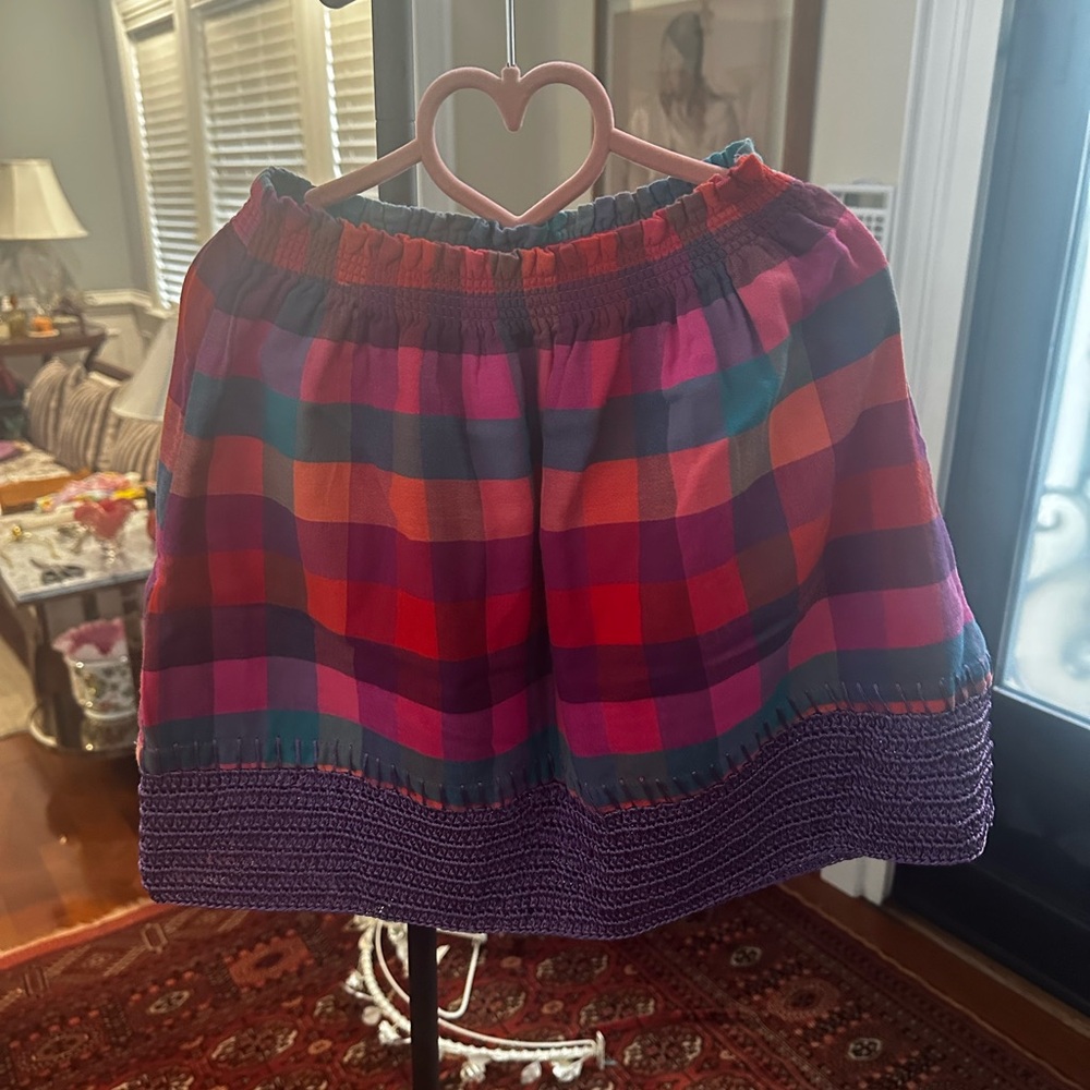 Du Pareil au Même Multicolor Plaid A-Line Skirt for Girls - Size: 5 years